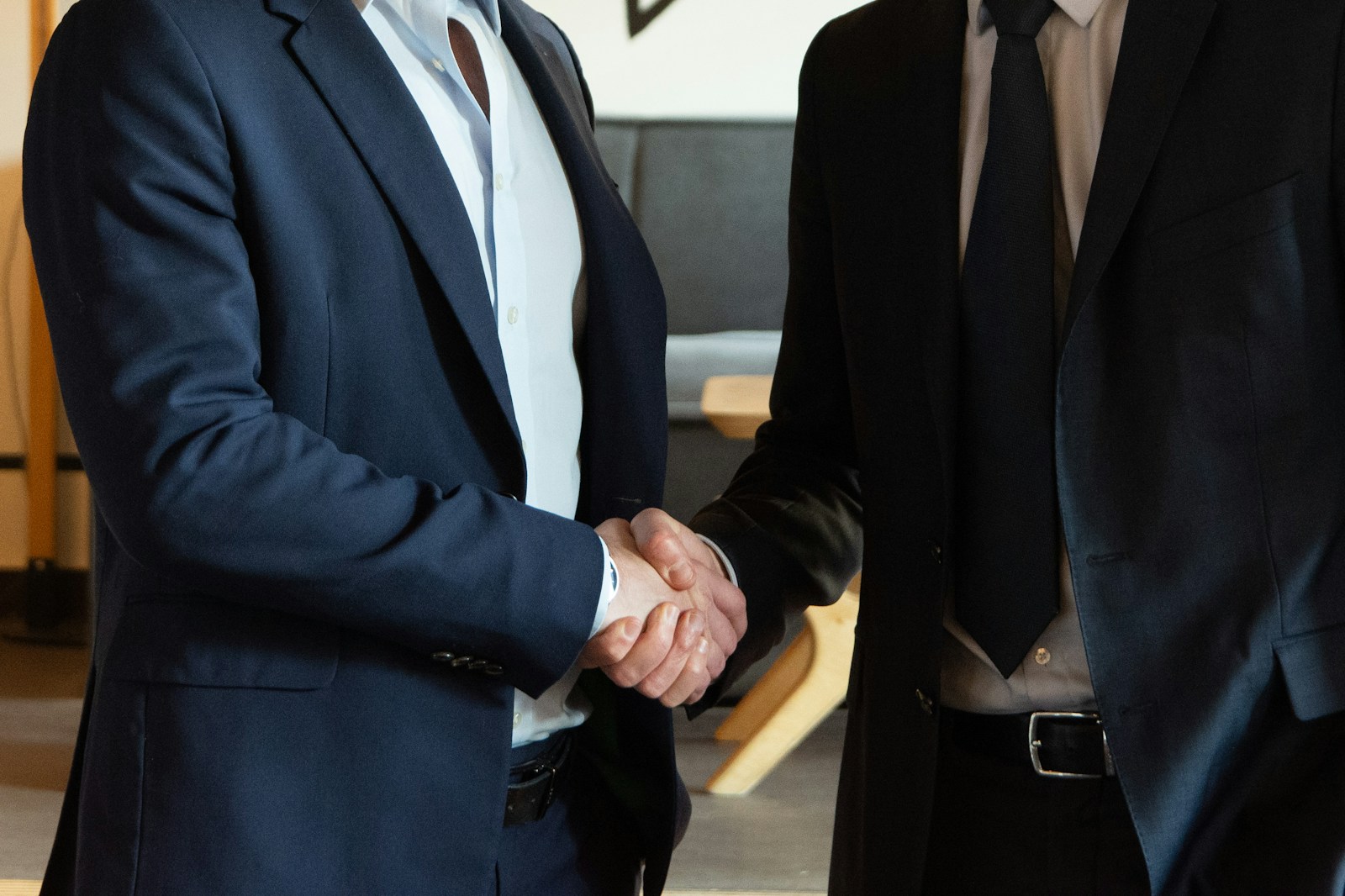 Two partners shaking hands